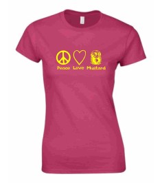 Peace Love Mustard T-shirt Ladies