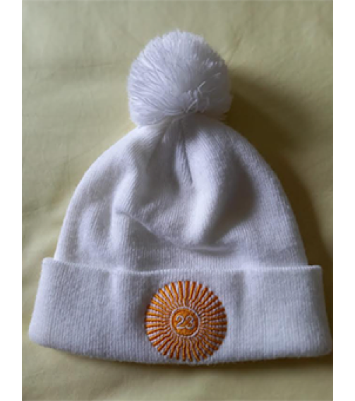 23 Embroidered Pom Pom Beanie